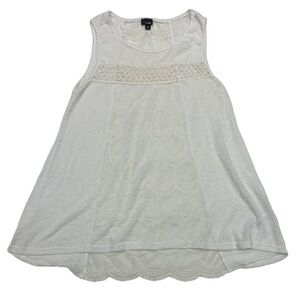 3/$15   I•ner Blouse with Crocheted Front & Lace Back